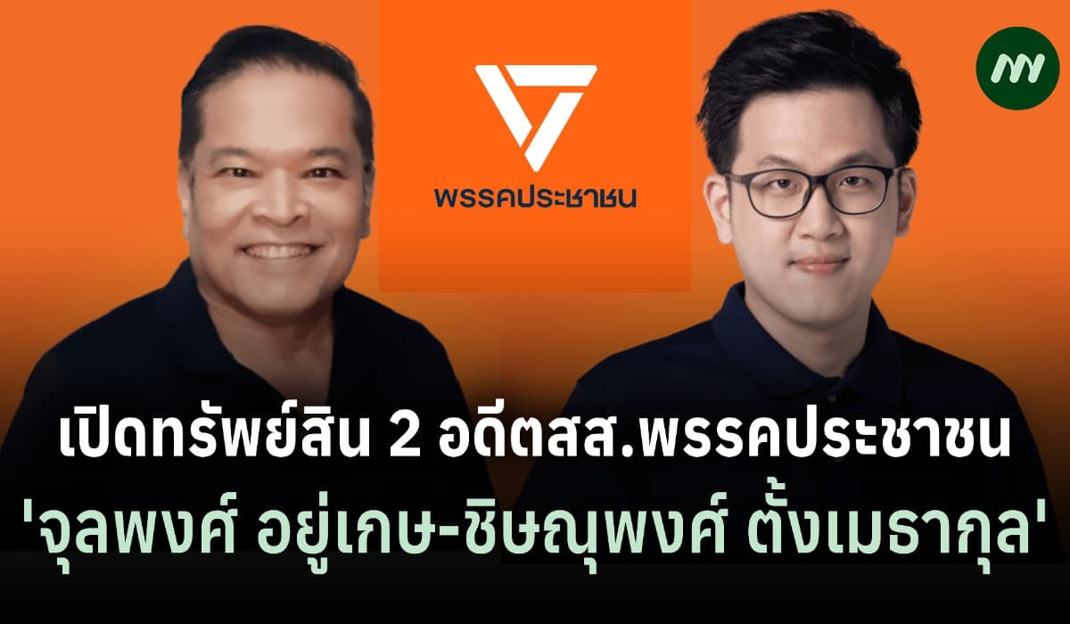 เปิดทรัพย์สิน 2 อดีตสส.ปชน. 'จุลพงศ์ อยู่เกษ-ชิษณุพงศ์ ตั้งเมธากุล'