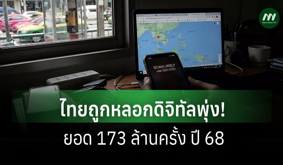 Whoscall ชี้ไทยถูกหลอกดิจิทัลพุ่ง! แชมป์เอเชีย ยอด 173 ล้านครั้ง ปี 68