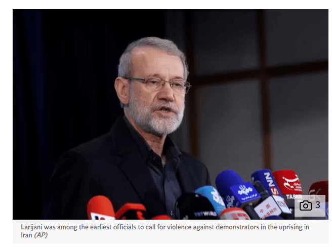 นายอาลี ลาริจานี ผู้นำสภาความมั่นคงอิหร่าน และเป็นหนึ่งในแคนดิเดตผู้นำ