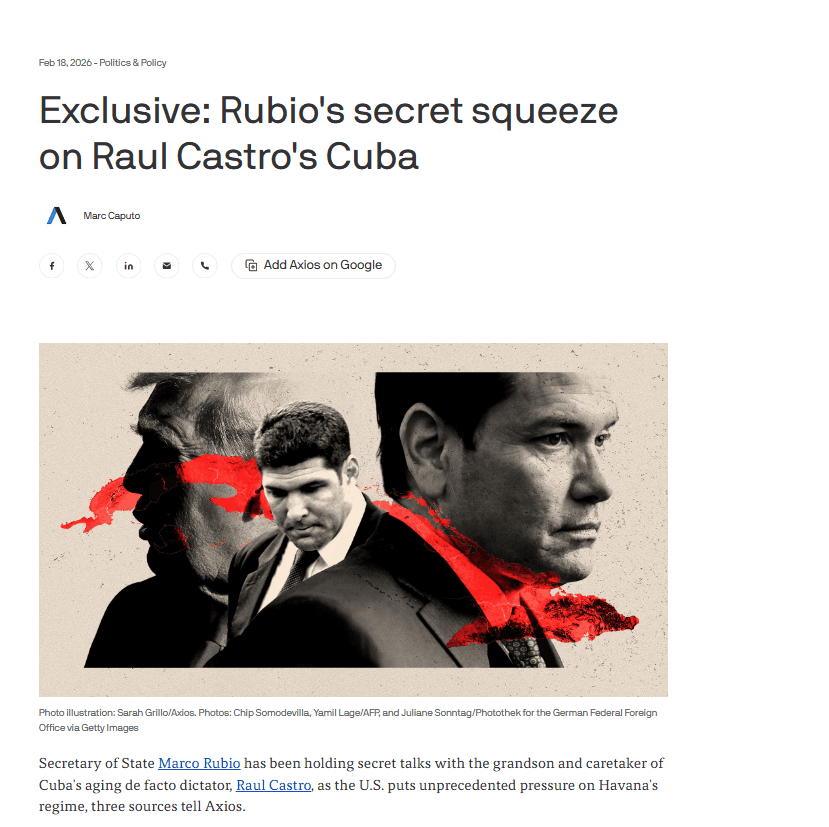 ข่าวรัฐมนตรีต่างประเทศสหรัฐฯ กับดีลลับคิวบา