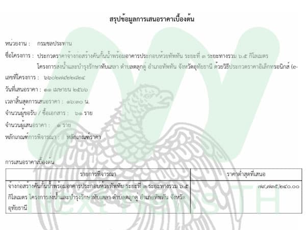 เอกสารประกวดราคา