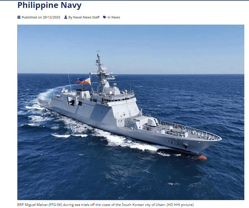 เรือฟริเกตรุ่น HDF-4000 ของกองทัพเรือฟิลิปปินส์