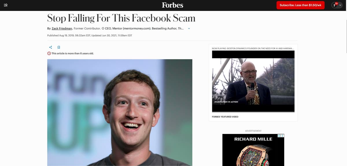 Forbes รายงานข่าวปลอม Fake News กฎใหม่ Facebook ใช้ข้อมูลส่วนบุคคลจากผู้ใช้งาน