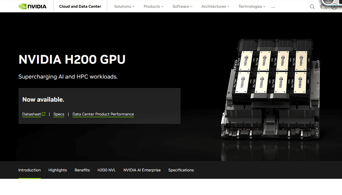 ชิป NVIDIA H200 GPU