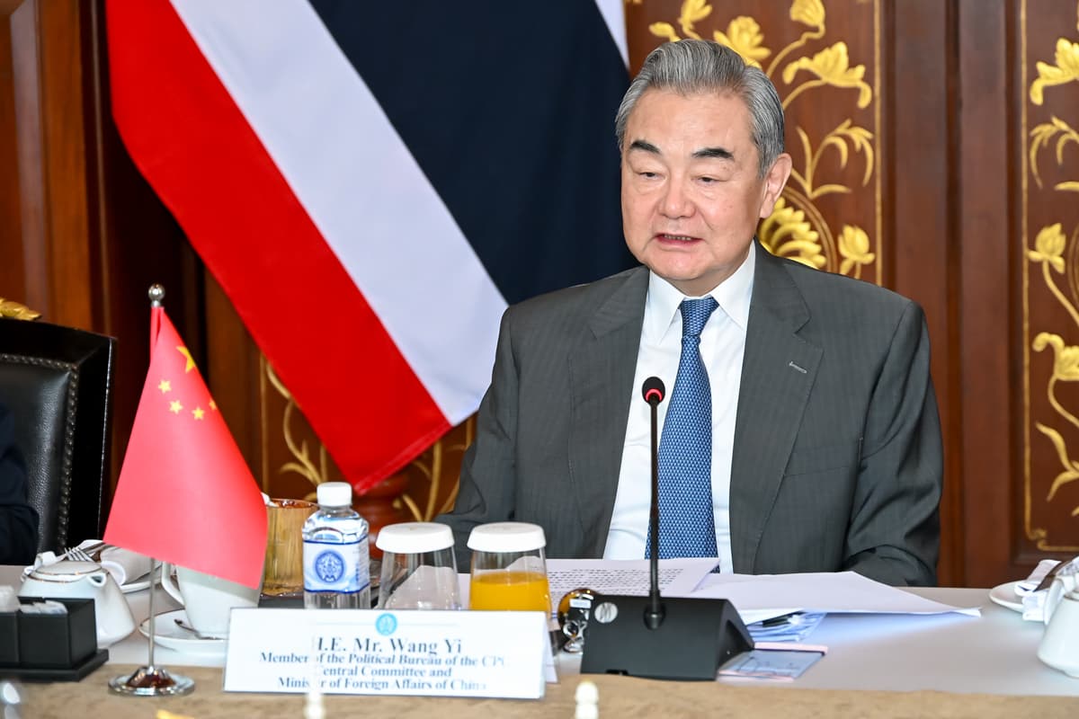 นายหวัง อี้ สมาชิกกรมการเมืองและรัฐมนตรีว่าการกระทรวงการต่างประเทศสาธารณรัฐประชาชนจีน