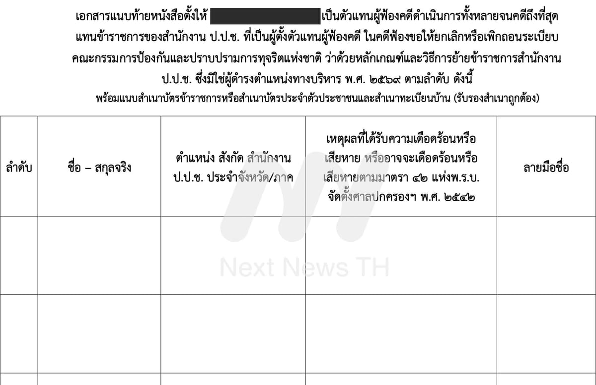 เอกสารแต่งตั้งเป็นตัวแทน