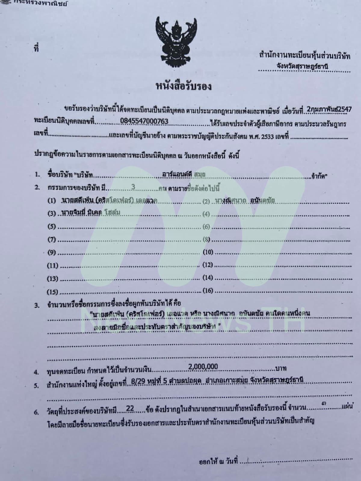 เอกสารกรมพัฒนาธุรกิจการค้า
