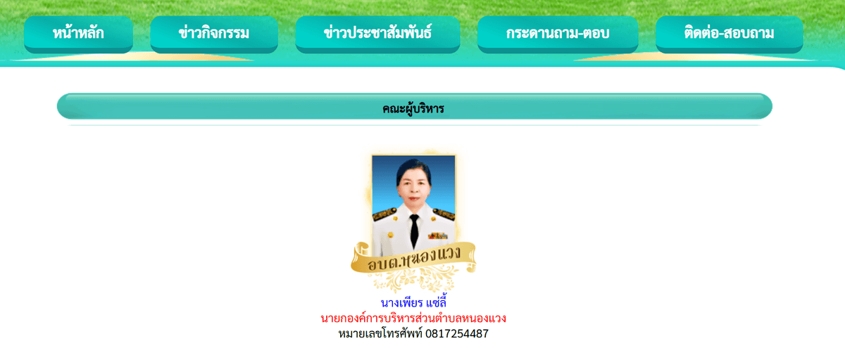 เว็บไซต์ อบต.หนองแวง