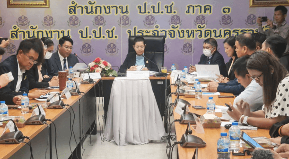 สำนักงาน ป.ป.ช.ภาค 3 และสำนักงาน ป.ป.ช.ประจำจังหวัดนครราชสีมา แถลงข่าวชี้มูลคดีทุจริตเจ้าหน้าที่รัฐหลายราย เมื่อวันที่ 26 ส.ค. 68