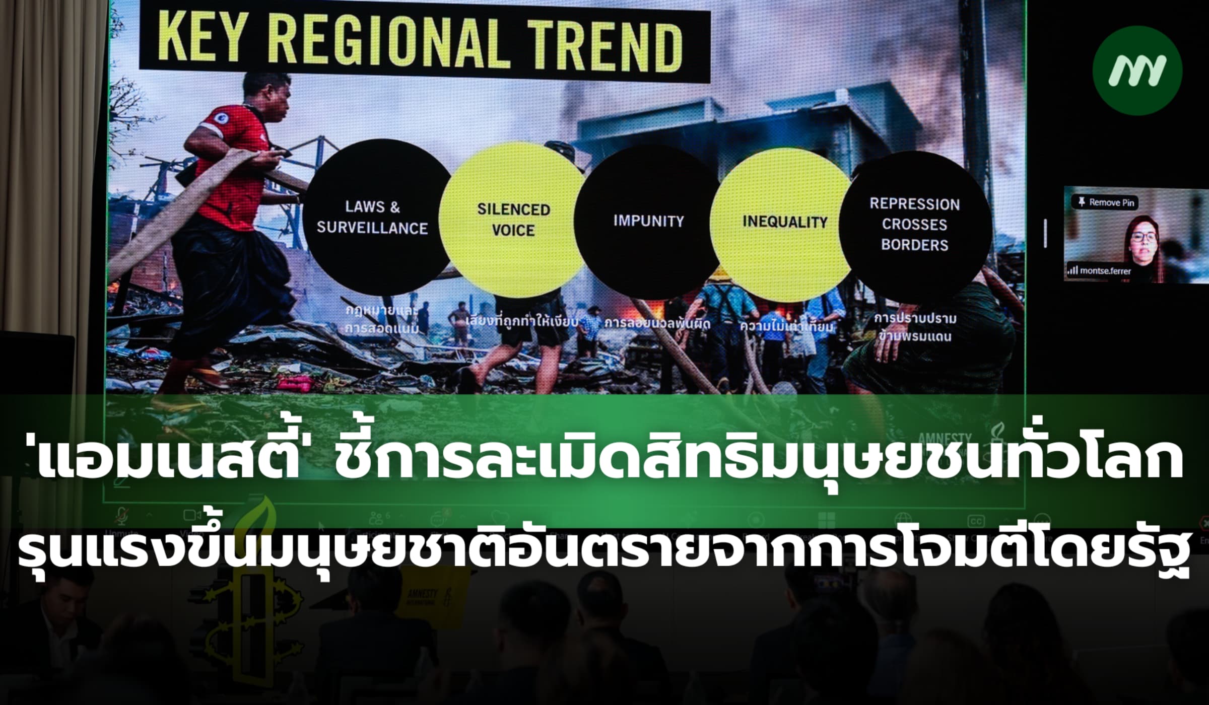 'แอมเนสตี้' ชี้การละเมิดสิทธิมนุษยชนทั่วโลกรุนแรงขึ้น รัฐตัวก่อสงคราม