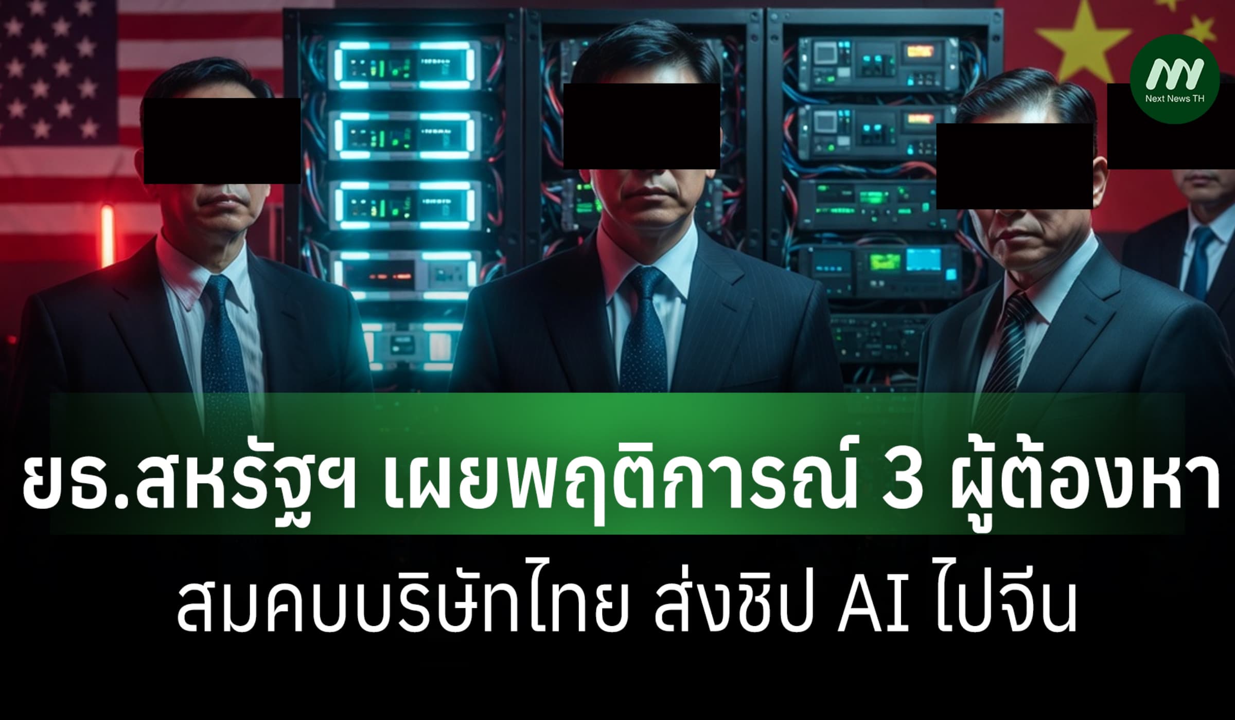 รายงาน ยธ.สหรัฐฯ:เผยพฤติการณ์เต็ม 3 ผู้ต้องหา สมคบ บ.ไทยส่งชิป AIไปจีน