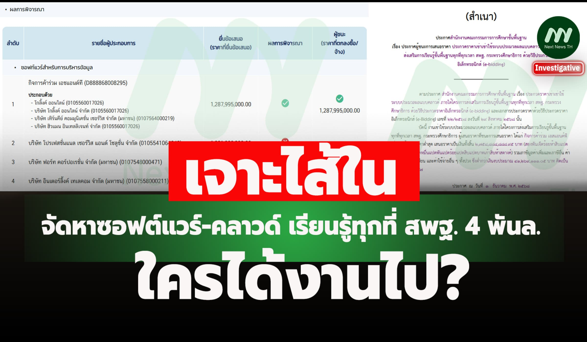 ไส้ในจัดหาซอฟต์แวร์-คลาวด์ เรียนรู้ทุกที่ สพฐ. 4 พันล. ใครได้งานไป?
