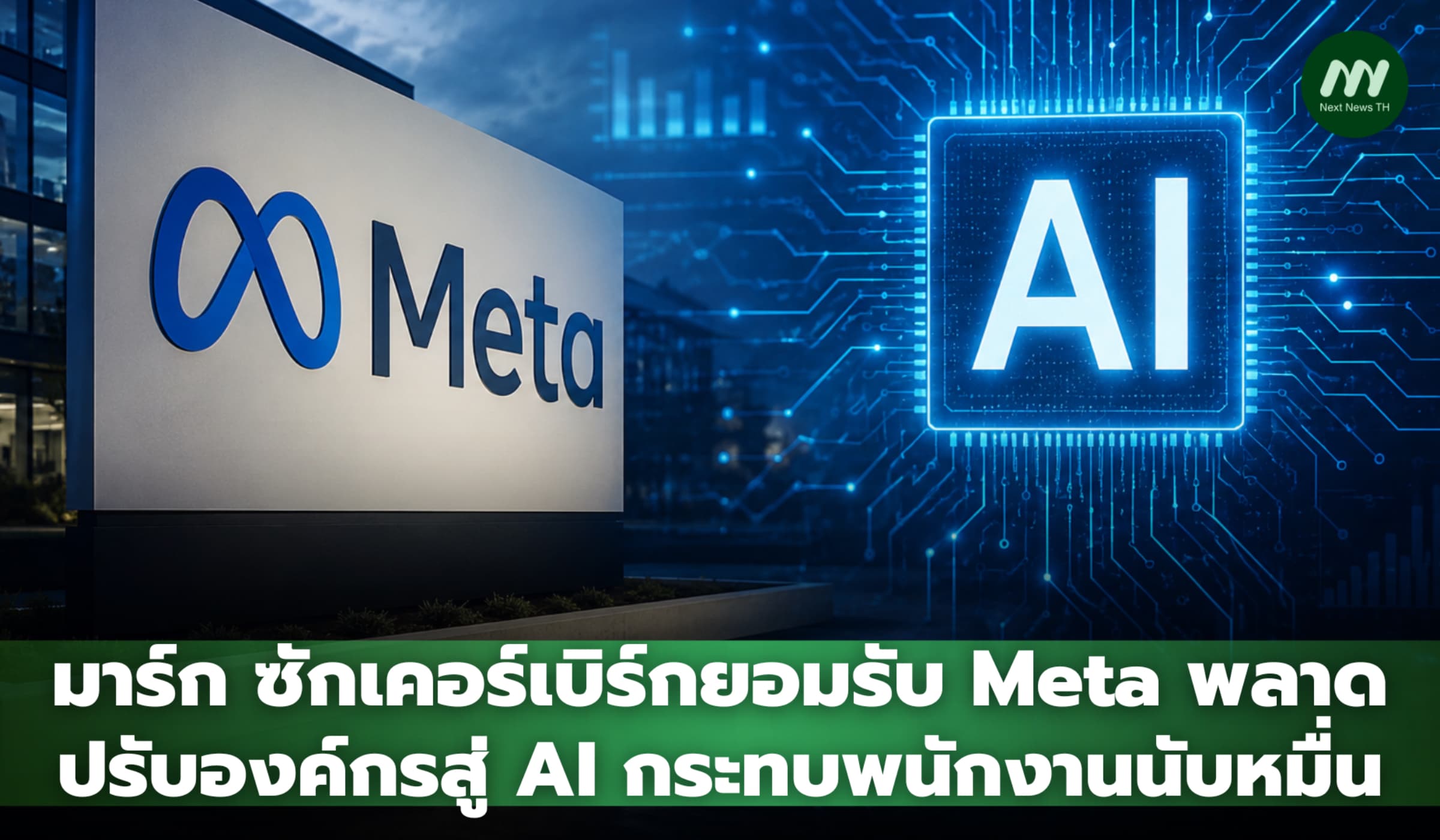 มาร์ก ซักเคอร์เบิร์กยอมรับ Meta พลาดปรับองค์กรสู่ AI กระทบคนนับหมื่น