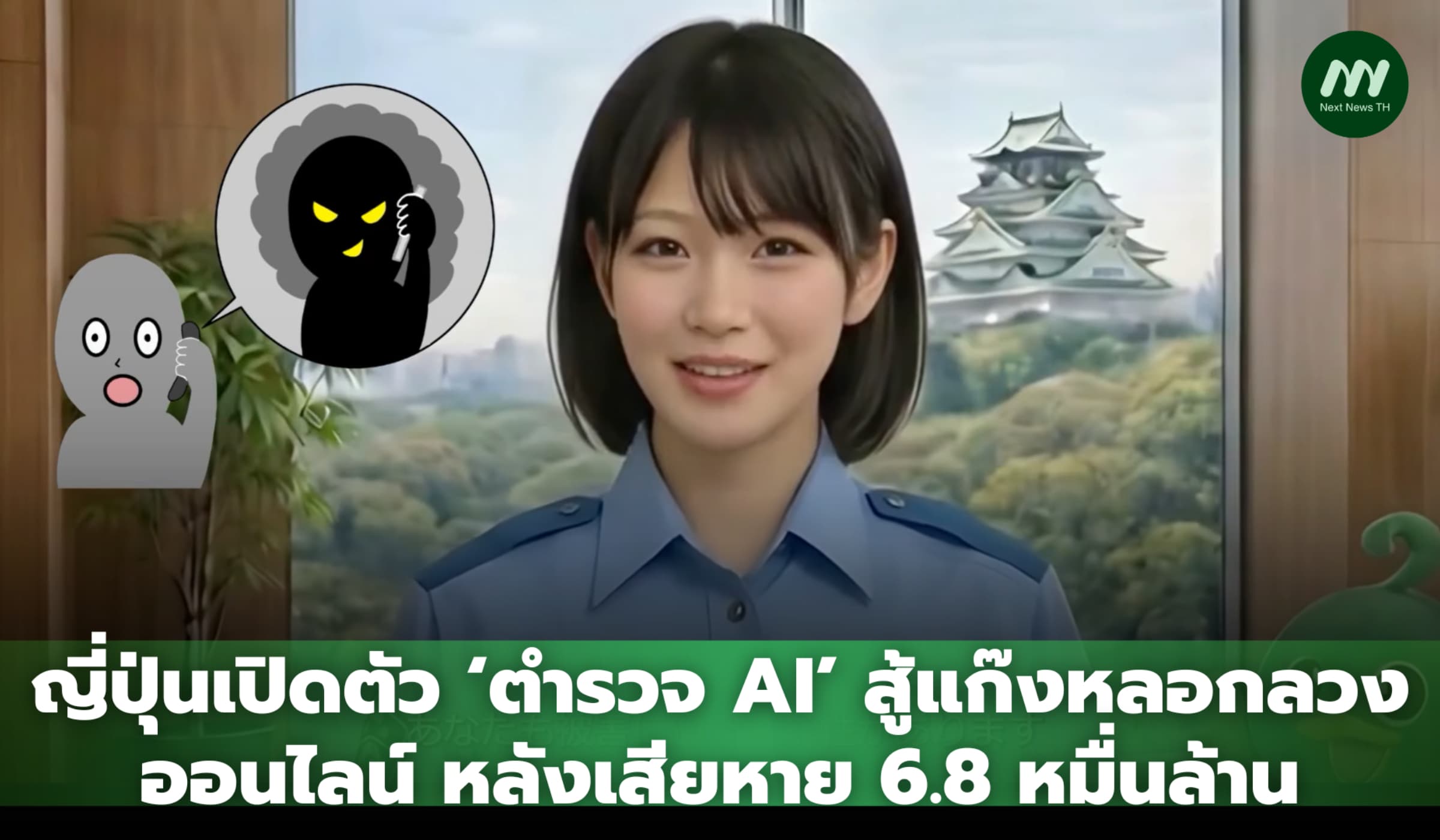 ญี่ปุ่นเปิดตัวตำรวจ AI สู้แก๊งหลอกลวงออนไลน์ หลังเสียหาย 6.8 หมื่นล้าน