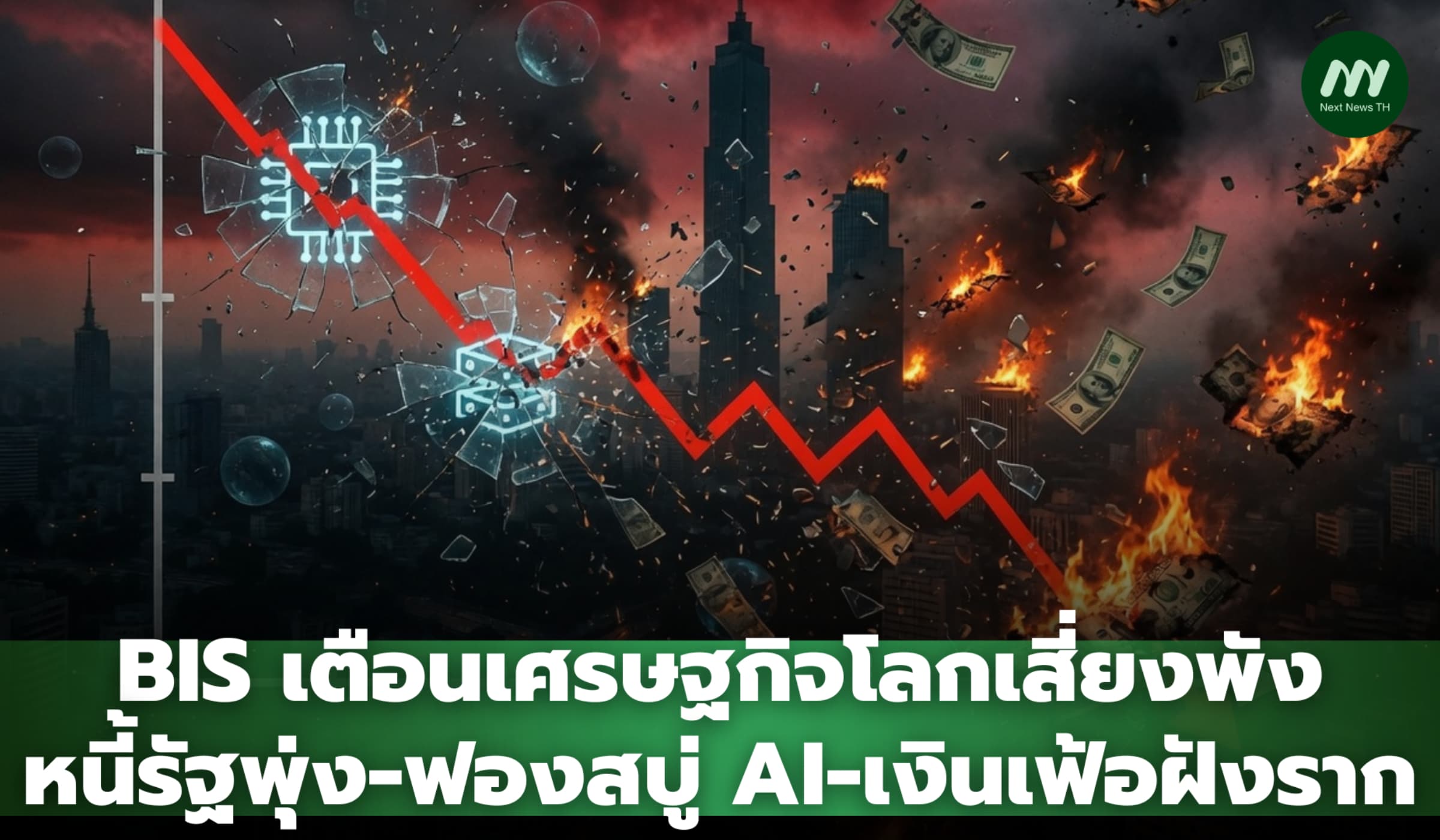 BIS เตือนเศรษฐกิจโลกเสี่ยงพัง หนี้รัฐพุ่ง-ฟองสบู่ AI-เงินเฟ้อฝังราก