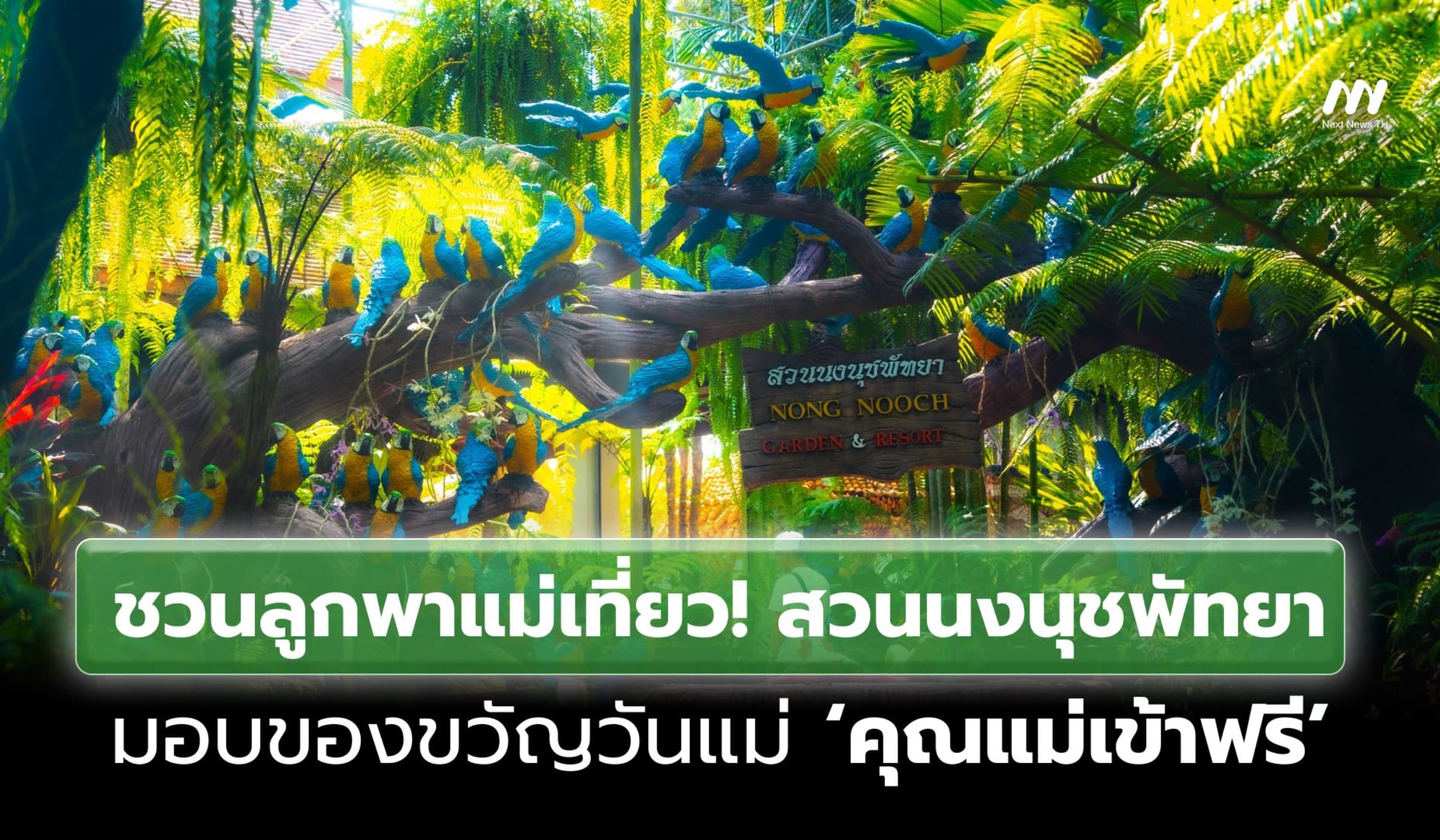 ชวนลูกพาแม่เที่ยว! สวนนงนุชพัทยา มอบของขวัญวันแม่ ‘คุณแม่เข้าฟรี’
