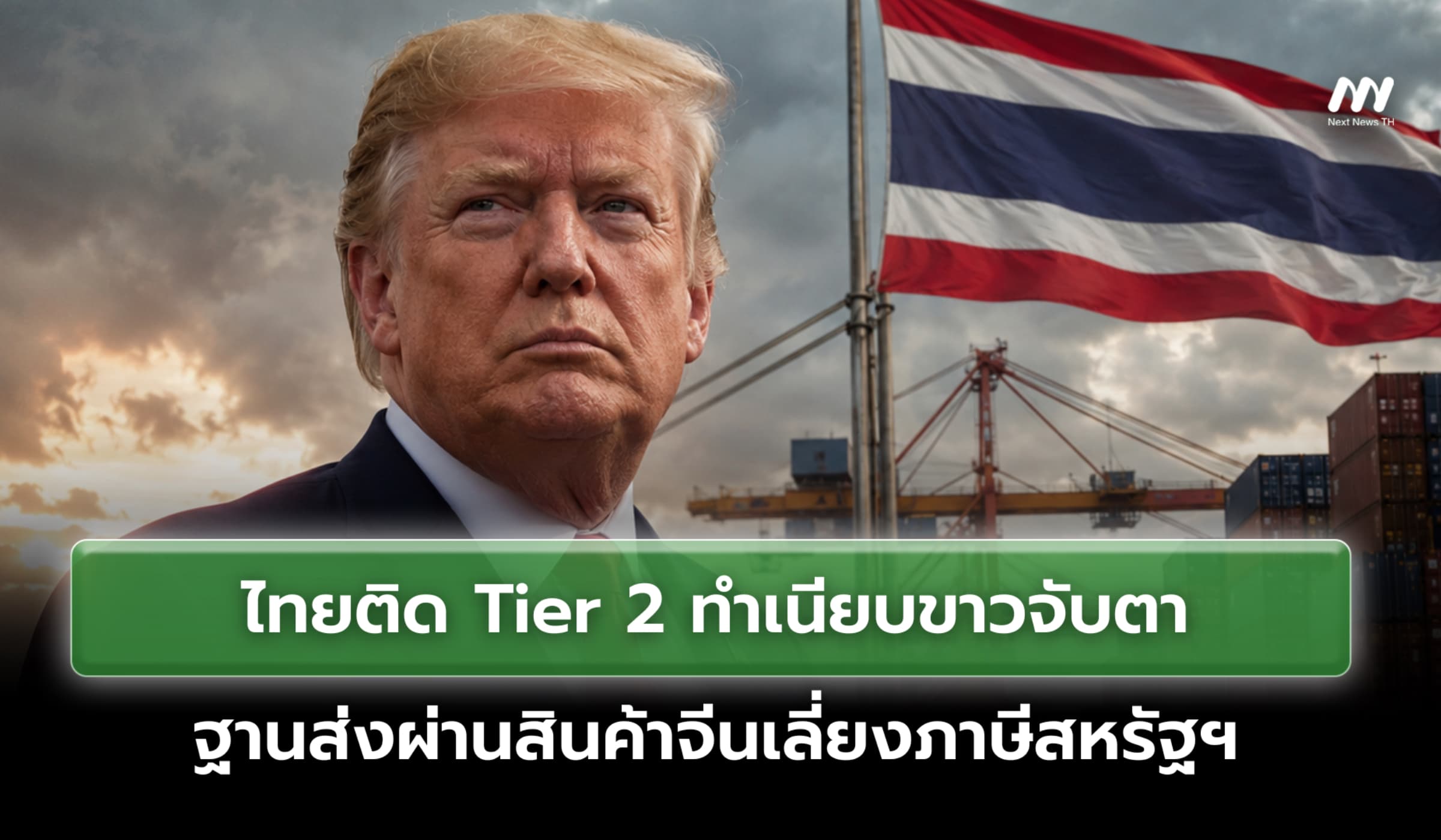 ไทยติด Tier 2 ทำเนียบขาวจับตาเครือข่ายส่งผ่านสินค้าจีนเลี่ยงภาษีสหรัฐฯ