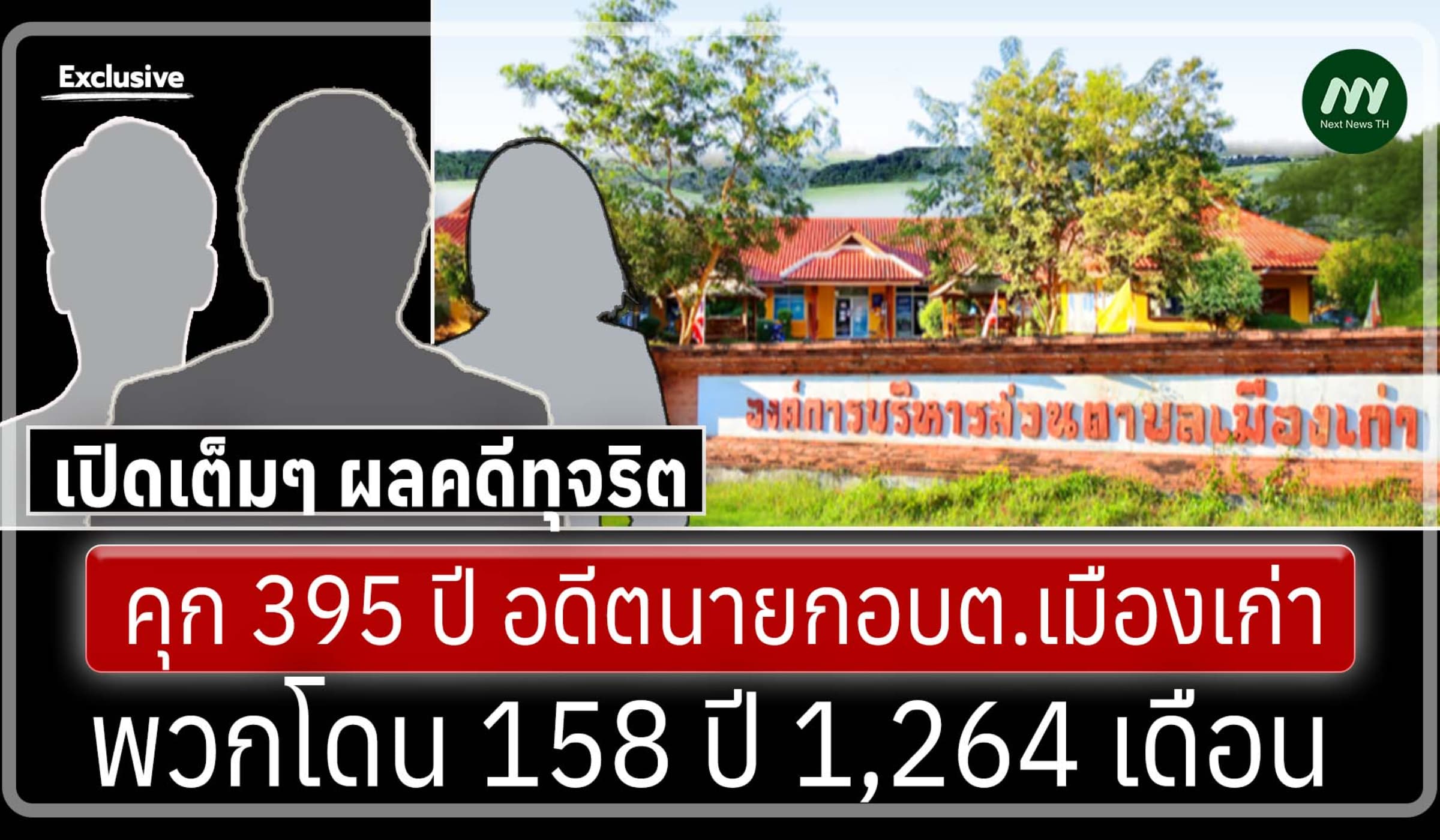 เปิดผลคดีทุจริต คุก395 ปี อดีตนายกอบต.เมืองเก่า-พวกโดน158 ปี 1,264 ด.