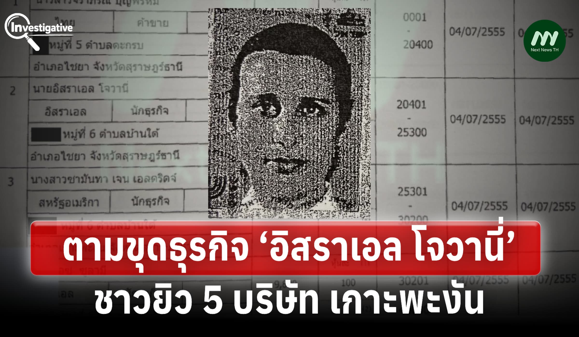 ตามขุดธุรกิจ ‘อิสราเอล โจวานี่’ ชาวยิวพวก เกาะพะงัน รร./ทัวร์ 5 บริษัท