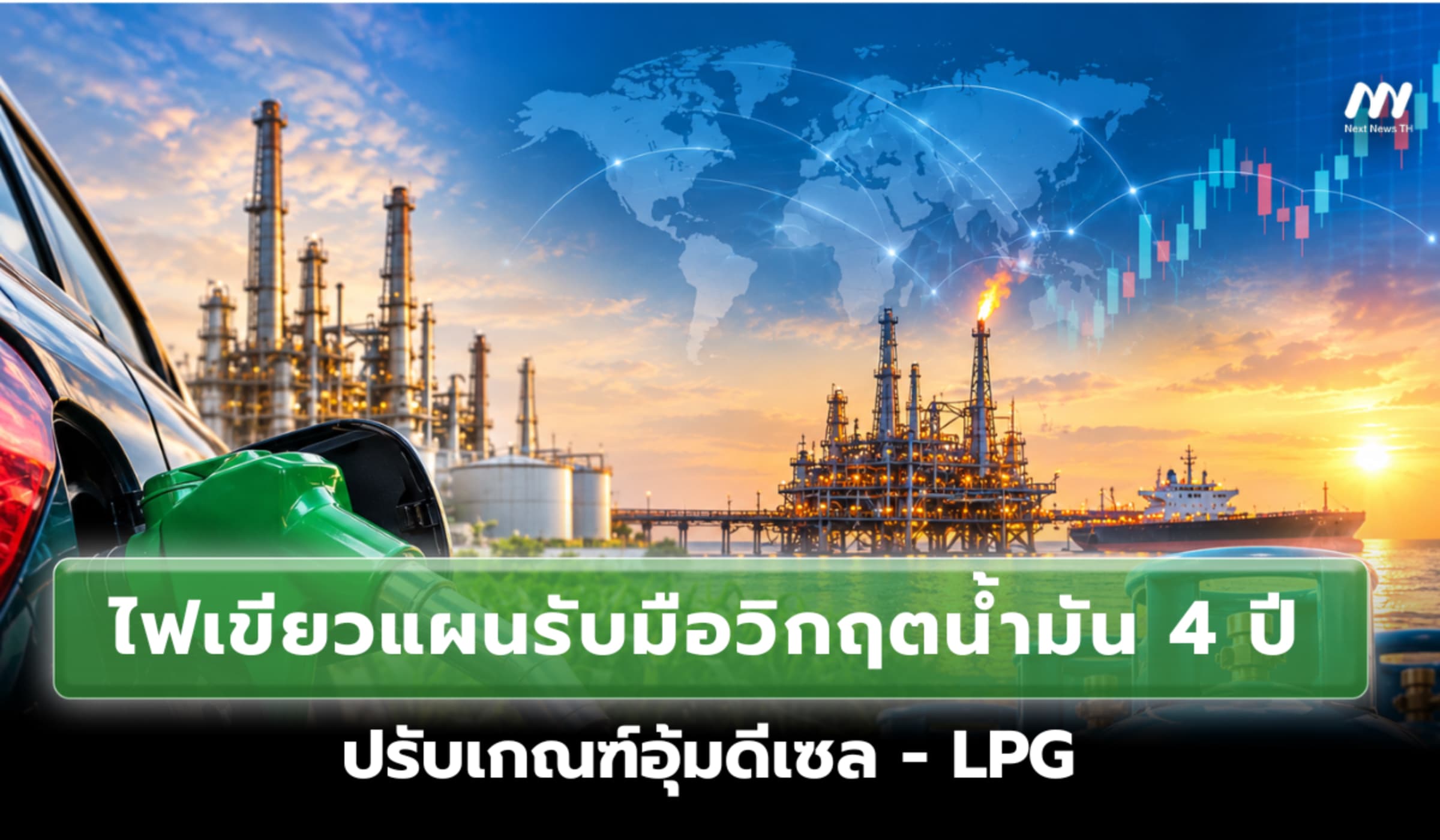 ครม.เคาะแผนรับมือวิกฤตน้ำมัน 4 ปี ปรับเกณฑ์อุ้มดีเซล - LPG