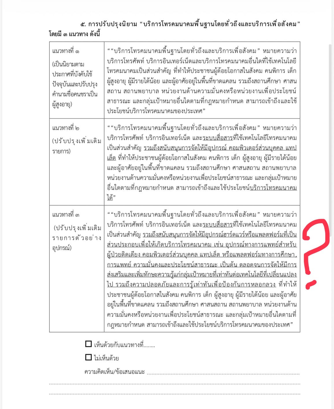 เอกสารปรับปรุงคำนิยาม