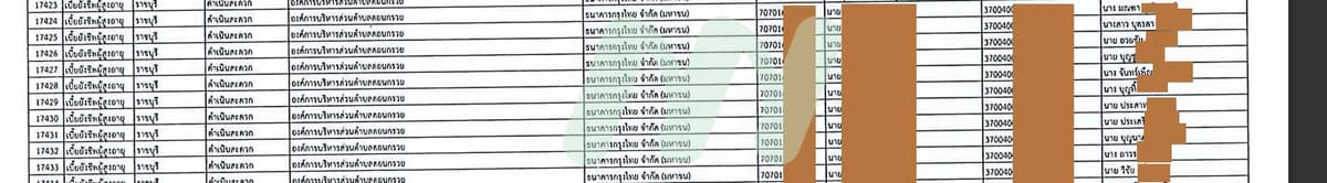 เอกสารข้อมูลบัญชีการรับเบี้ยยังชีพผู้สูงอายุ