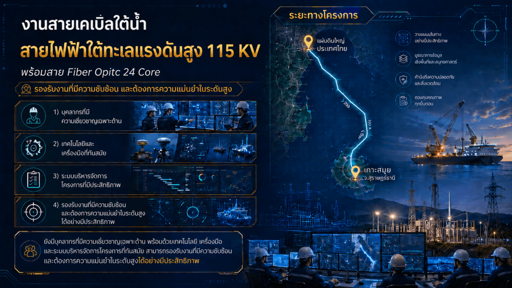 รายละเอียดงานสายเคเบิลใต้น้ำ