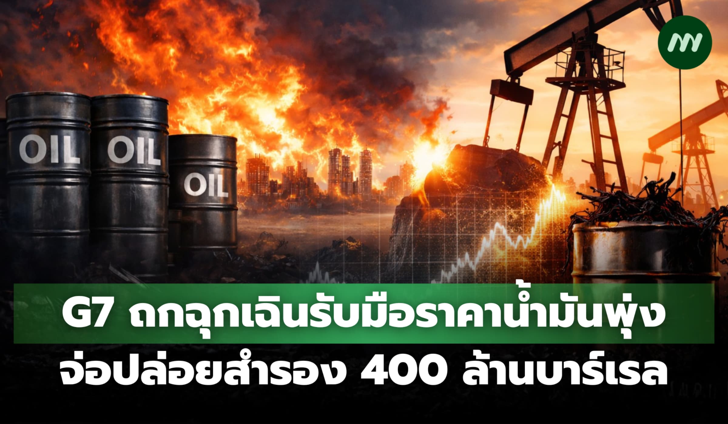 G7 ถกฉุกเฉินรับมือราคาน้ำมันพุ่ง จ่อปล่อยสำรอง 400 ล้านบาร์เรล