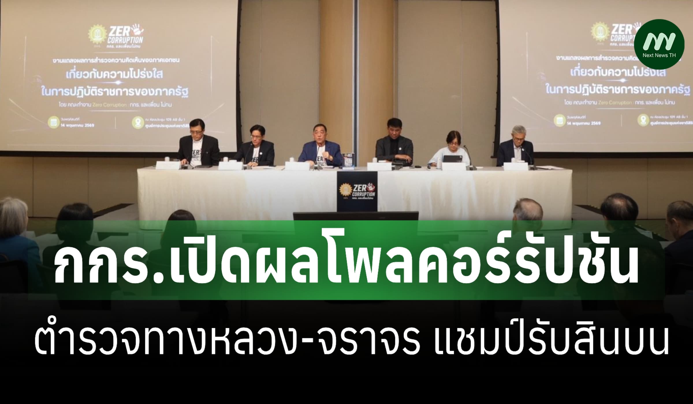 กกร.เผยโพลทุจริต-'คพ.' แชมป์ มูลค่าสินบนสูงสุด