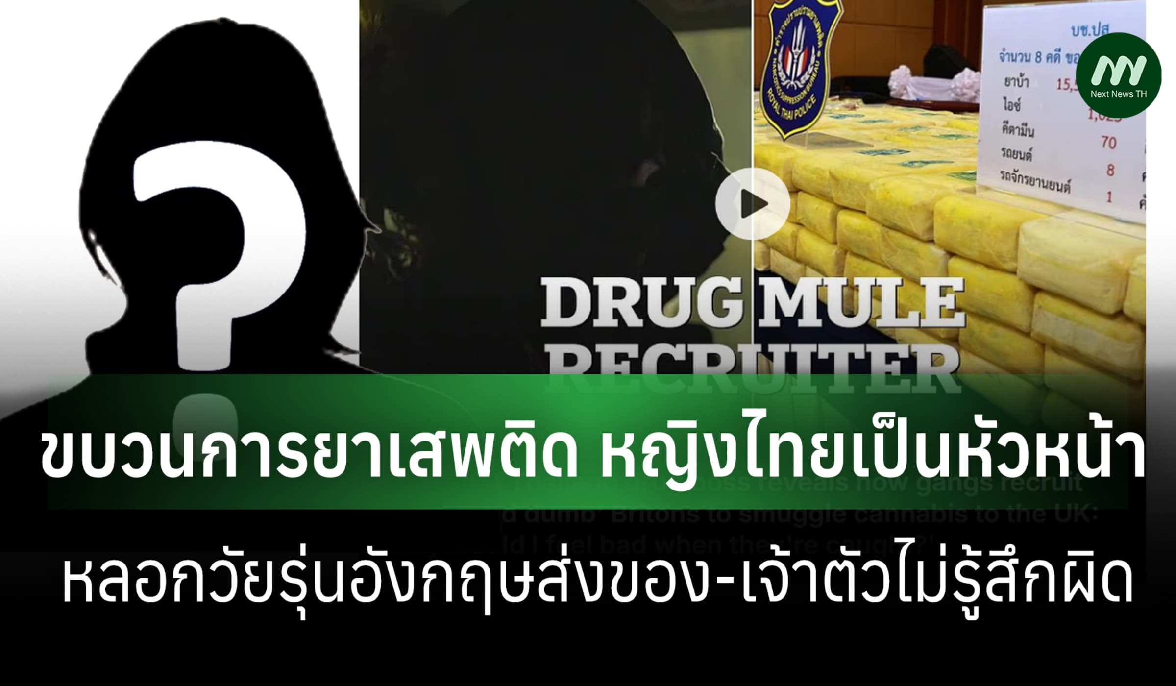 สื่ออังกฤษตีแผ่ขบวนการยาเสพติด หญิงไทยเป็นหัวหน้า หลอกวัยรุ่นส่งออกของ