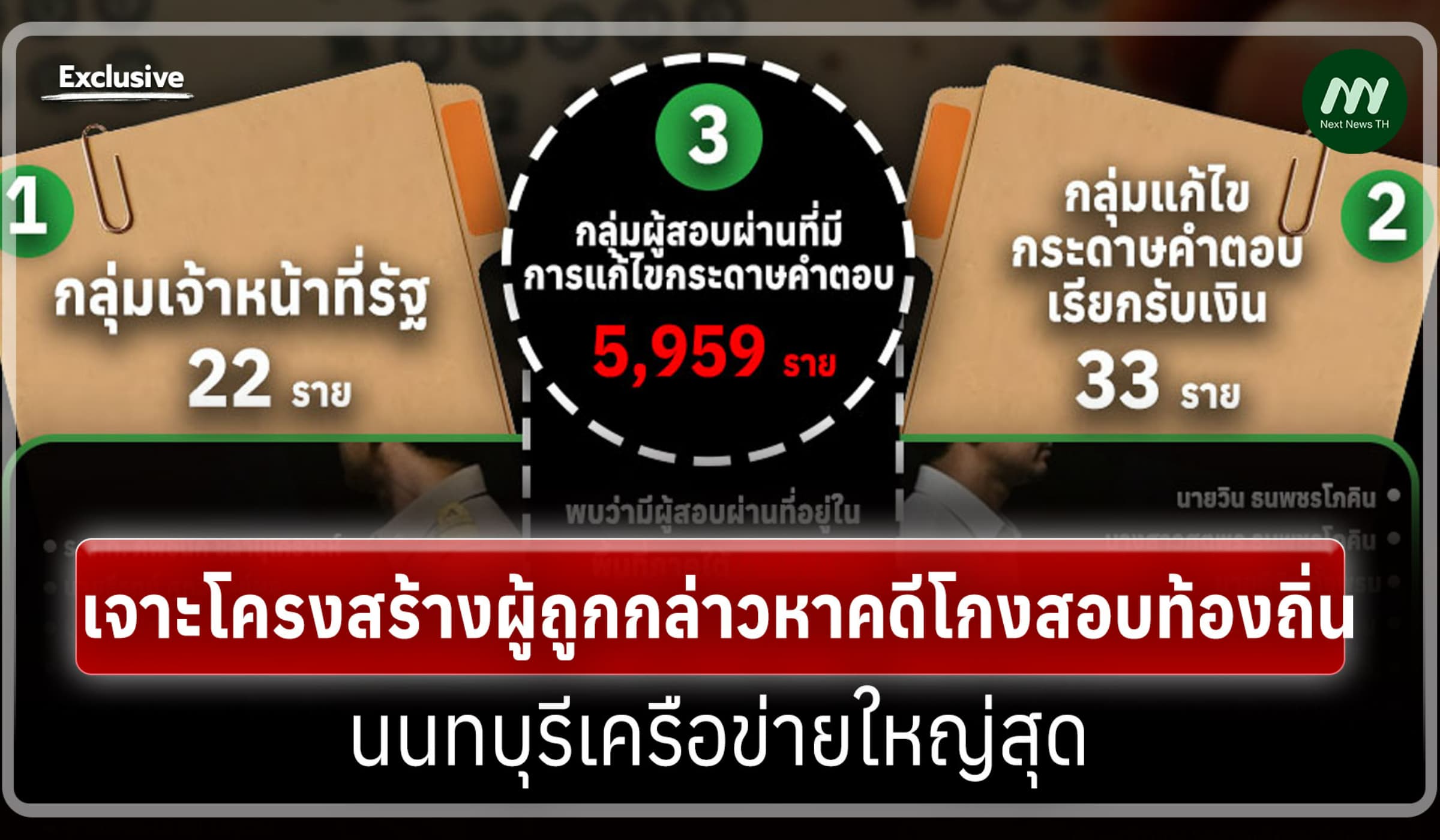 เจาะโครงสร้างผู้ถูกกล่าวหาคดีโกงสอบท้องถิ่น นนทบุรีเครือข่ายใหญ่สุด