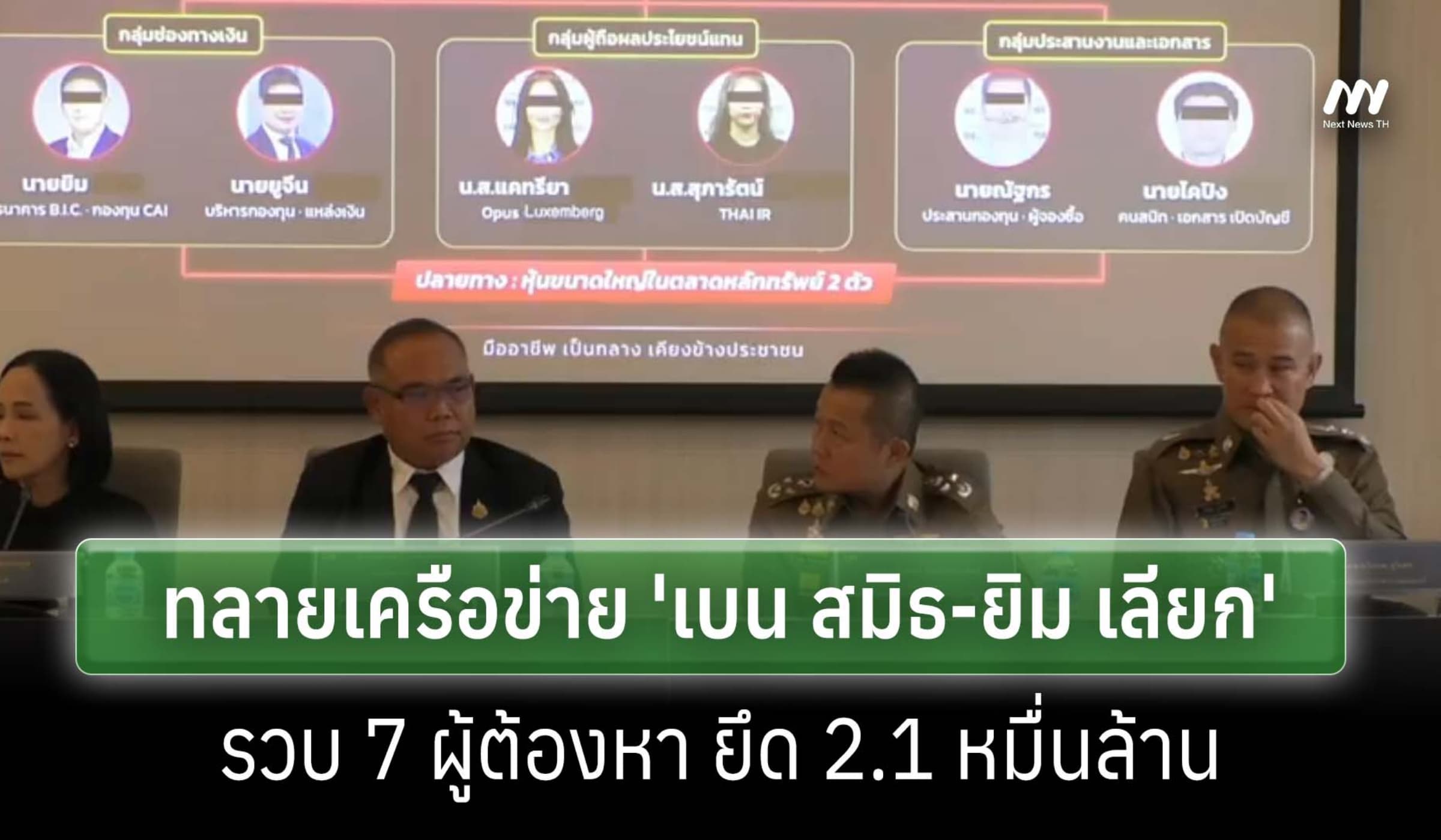 บช.ก.ผนึกกำลัง ปปง.-ก.ล.ต.ทลายเครือ 'เบน สมิธ'รวบ 7ราย ยึด 2หมื่่น ล.