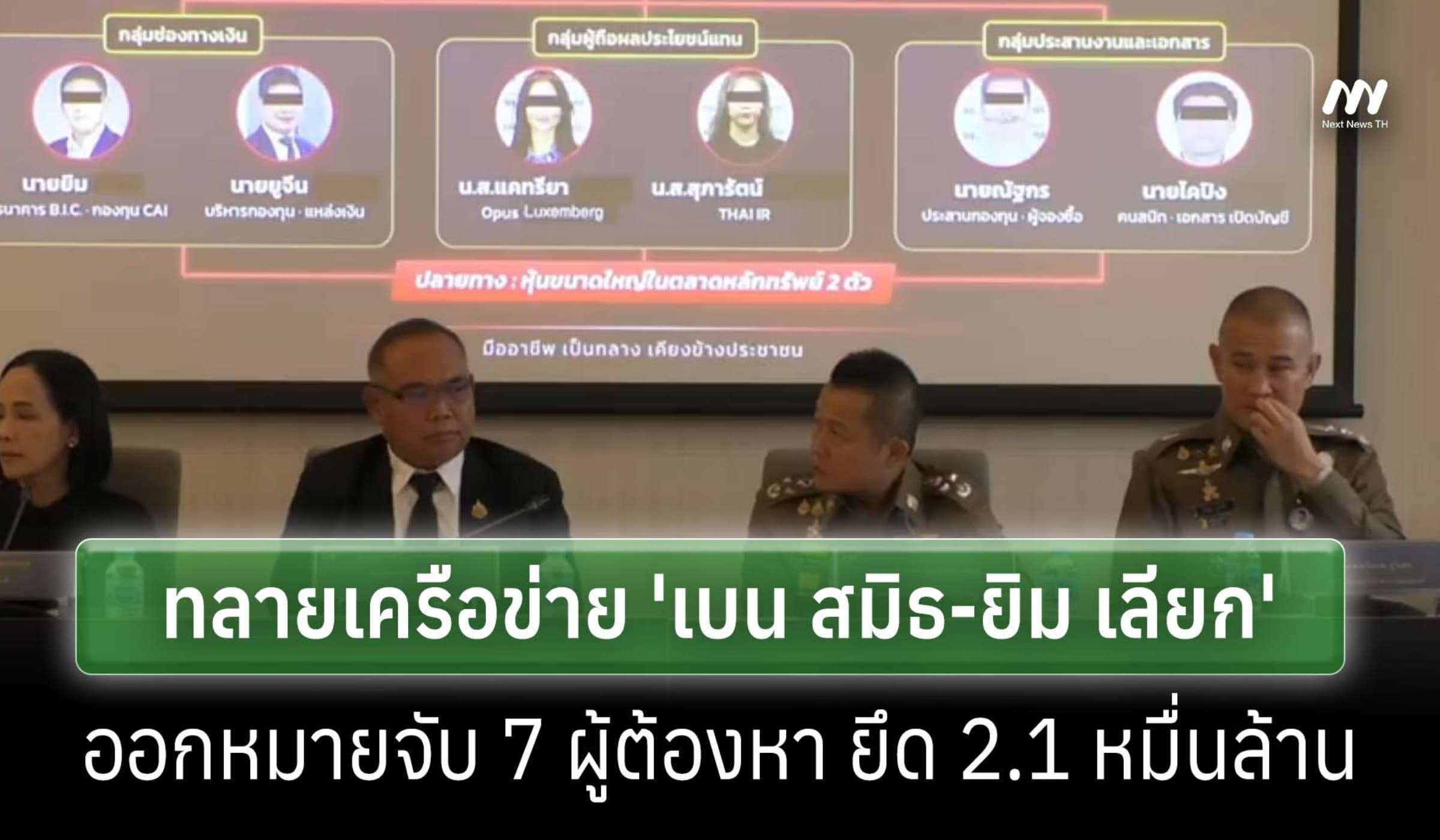 บช.ก.ผนึกกำลัง ปปง.-ก.ล.ต.ทลายเครือ 'เบน สมิธ' ออกหมายจับ 7 ผู้ต้องหา